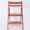 Wooden Folding Chair with Slatted Seat 032